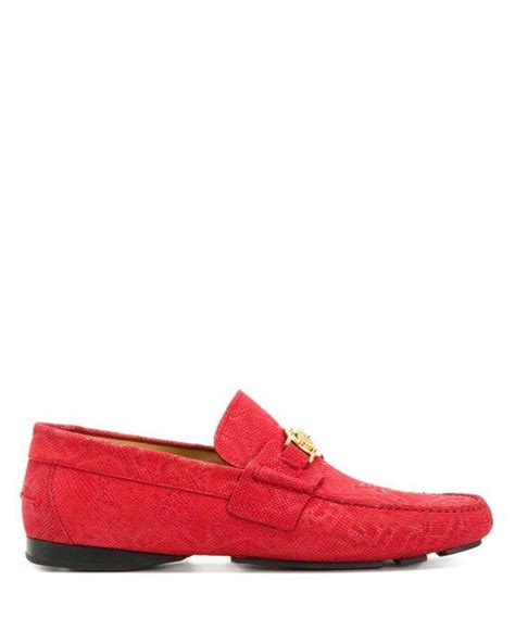 versace red suede loafers|Versace loafers for men.